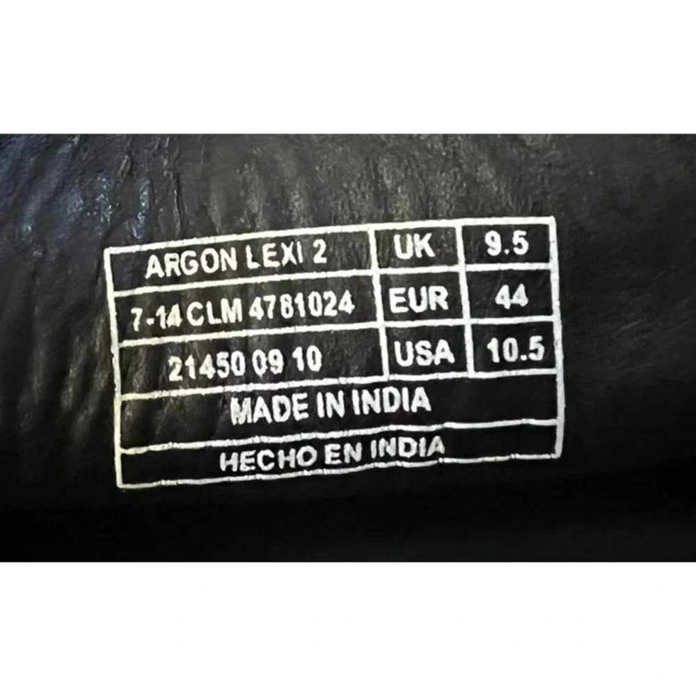 Lacoste Argon Lexi 2 Mens 10.5 Black Leather Slip On Loafer‎ Driving Shoes